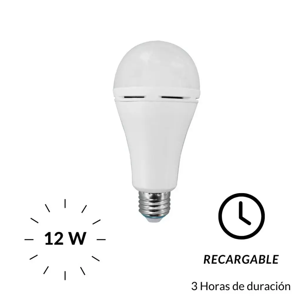 [IMP-A70REC-12W] Bombilla LED 12W Recargable