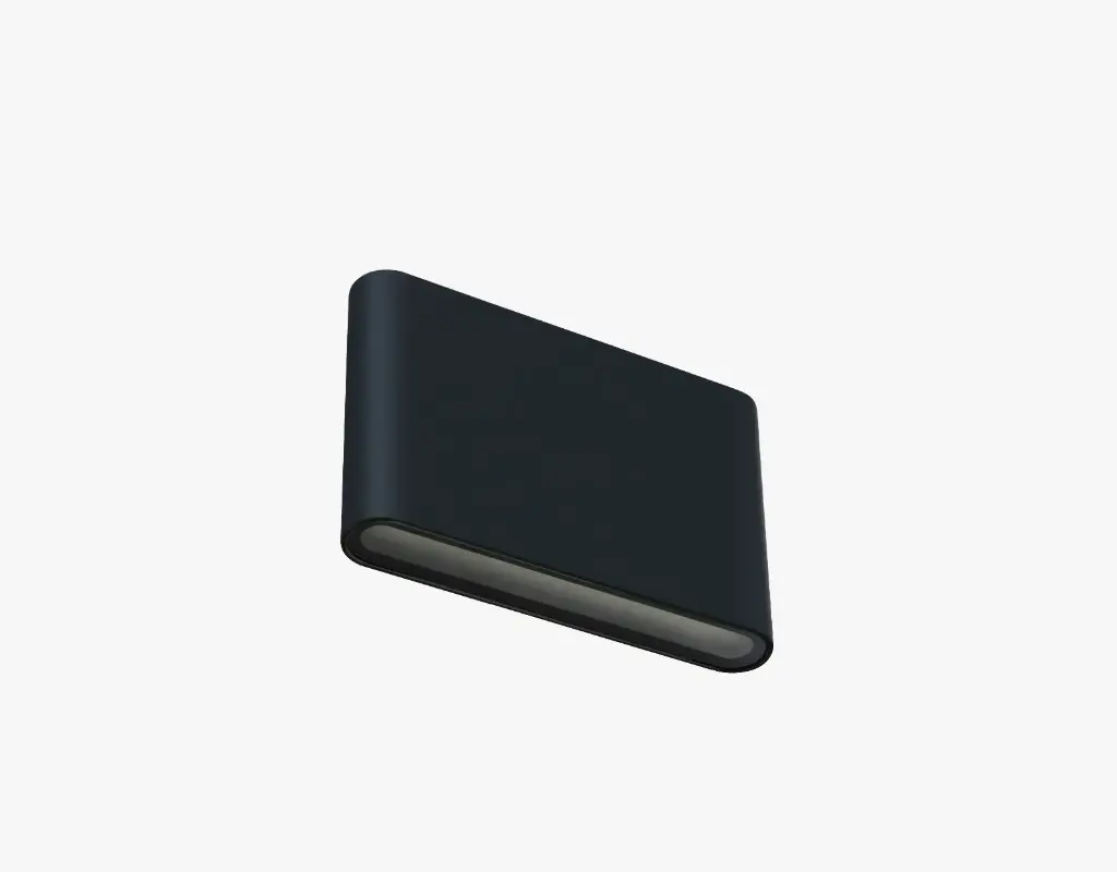 [Wall-6W-002] Lampara Pared Negra